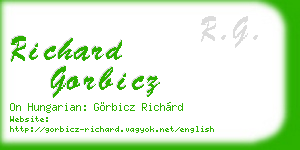 richard gorbicz business card